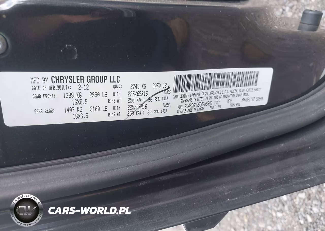 2012 Dodge Grand Caravan Se-Avp VIN:2C4RDGBG5CR289899 - 9