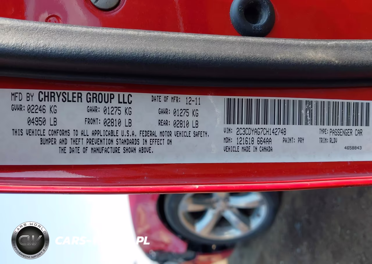 2012 Dodge Challenger Sxt VIN:2C3CDYAG7CH142748 - 9