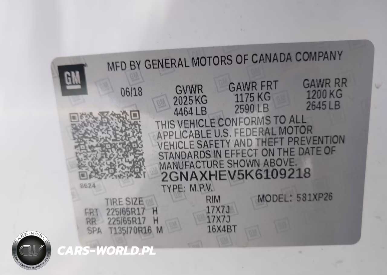 2019 Chevrolet Equinox Ls VIN:2GNAXHEV5K6109218 - 9