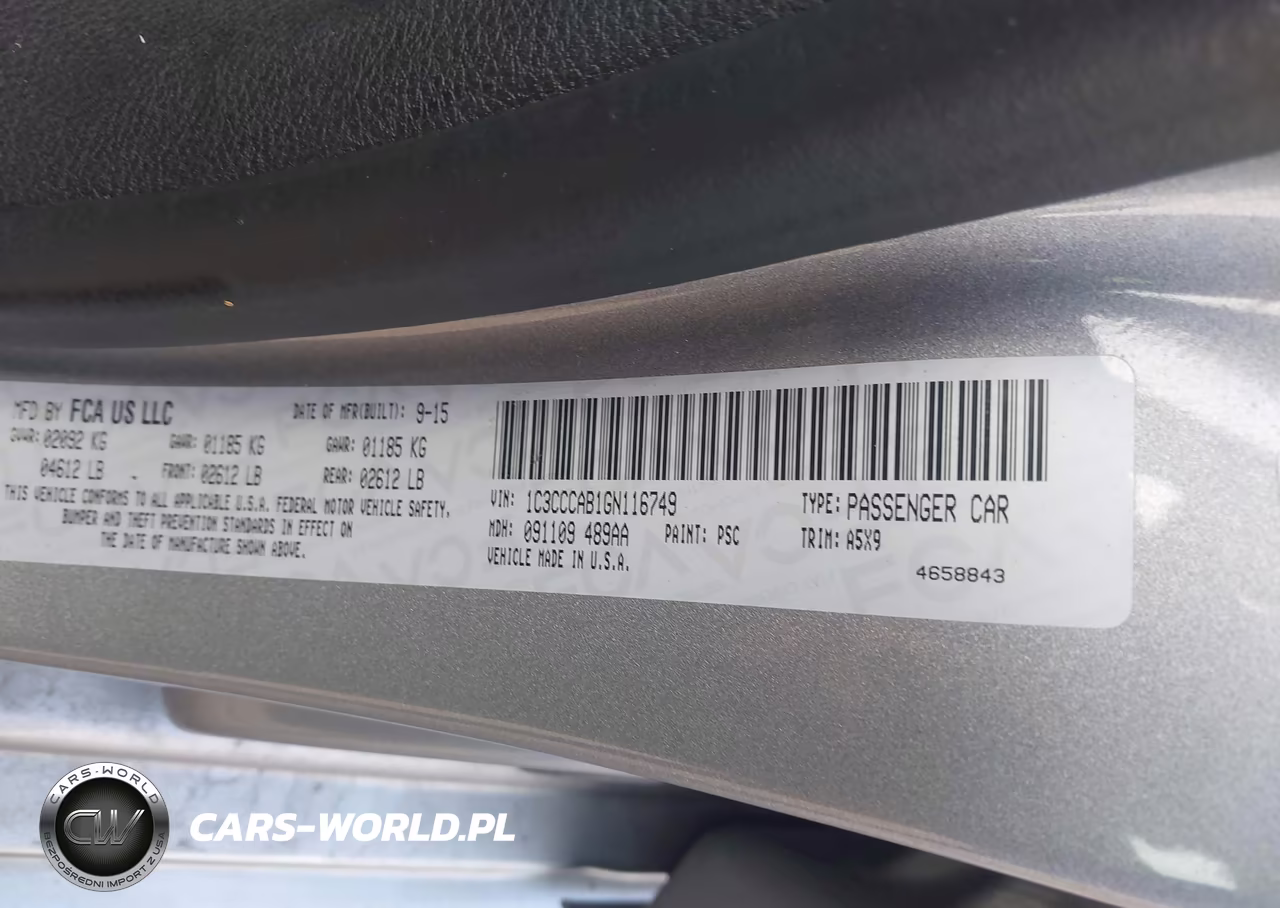 2016 Chrysler 200 Limited VIN:1C3CCCAB1GN116749 - 9