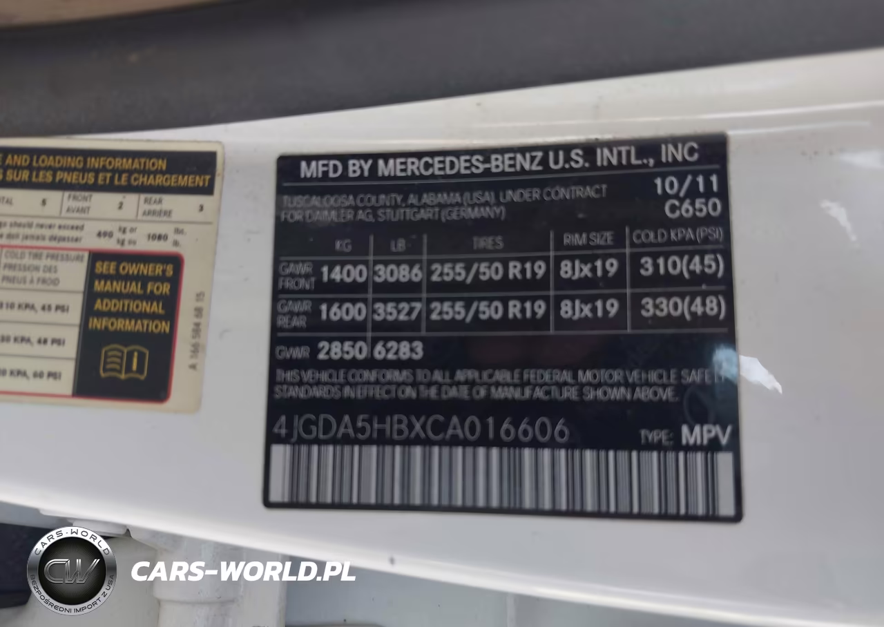 2012 Mercedes-Benz Ml 350 4Matic VIN:4JGDA5HBXCA016606 - 9