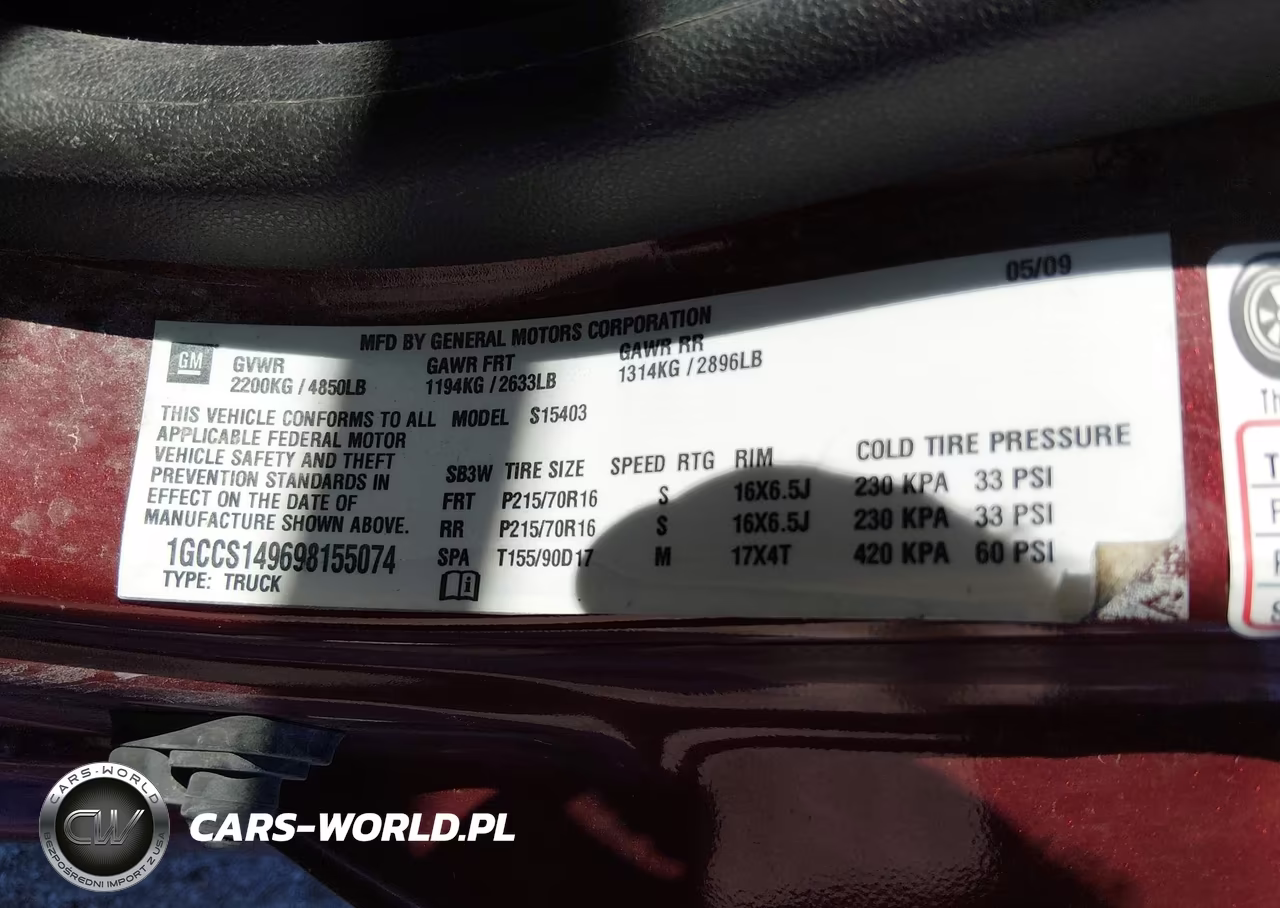 2009 Chevrolet Colorado Lt VIN:1GCCS149698155074 - 9