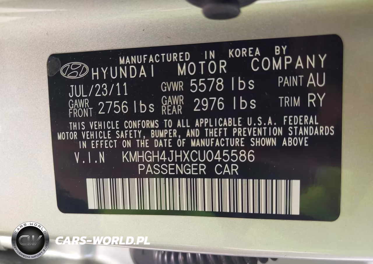 2012 Hyundai Equus Signature VIN:KMHGH4JHXCU045586 - 9