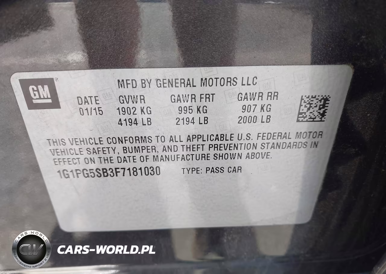 2015 Chevrolet Cruze Ltz VIN:1G1PG5SB3F7181030 - 9