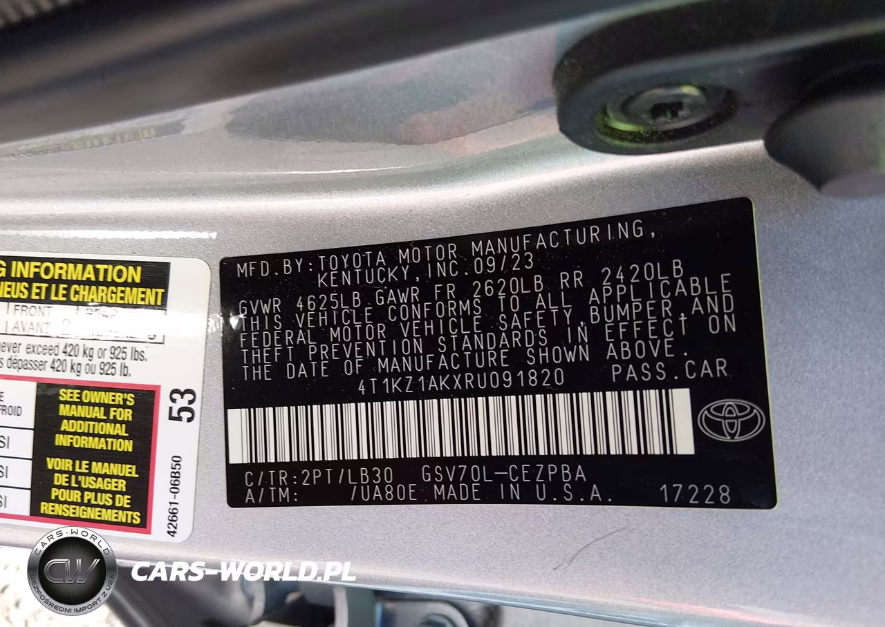 2024 Toyota Camry Xse V6 VIN:4T1KZ1AKXRU091820 - 9