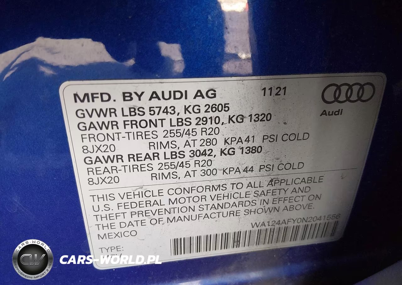 2022 Audi Sq5 Sportback Premium Plus Tfsi Quattro Tiptronic VIN:WA124AFY0N2041556 - 9