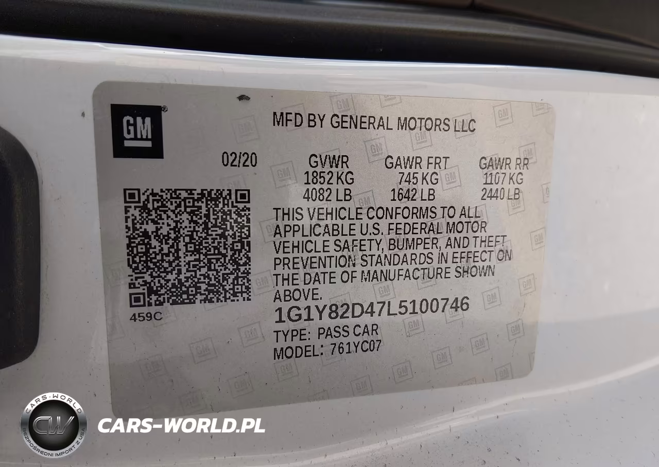2020 Chevrolet Corvette Stingray Rwd 3Lt VIN:1G1Y82D47L5100746 - 9