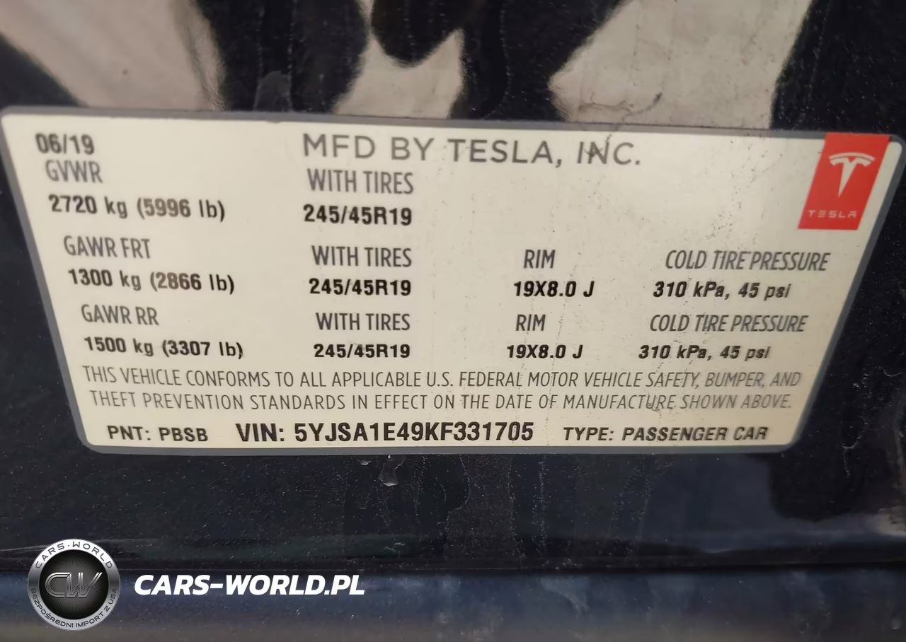 2019 Tesla Model S 100D-Long Range-P100D-Performance VIN:5YJSA1E49KF331705 - 9