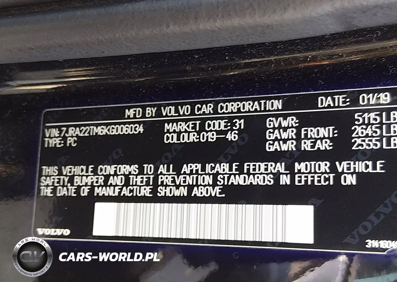 2019 Volvo S60 T6 R-Design VIN:7JRA22TM6KG006034 - 9