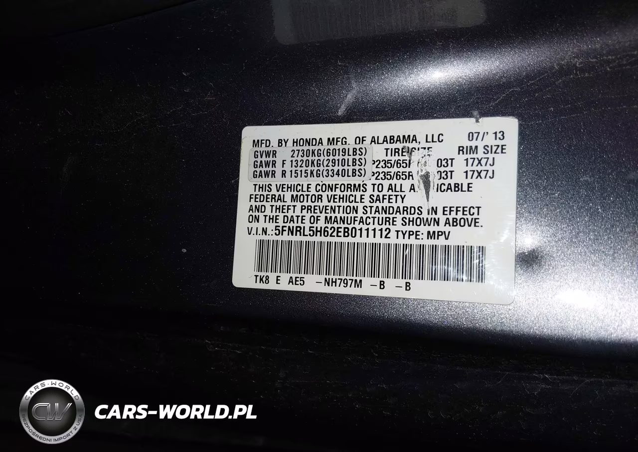 2014 Honda Odyssey Ex-L VIN:5FNRL5H62EB011112 - 9