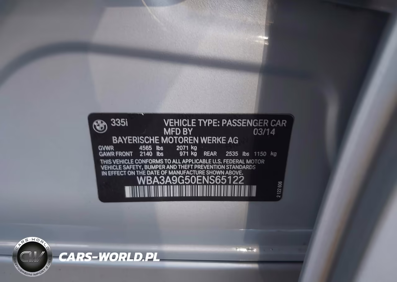2014 BMW 335I VIN:WBA3A9G50ENS65122 - 9
