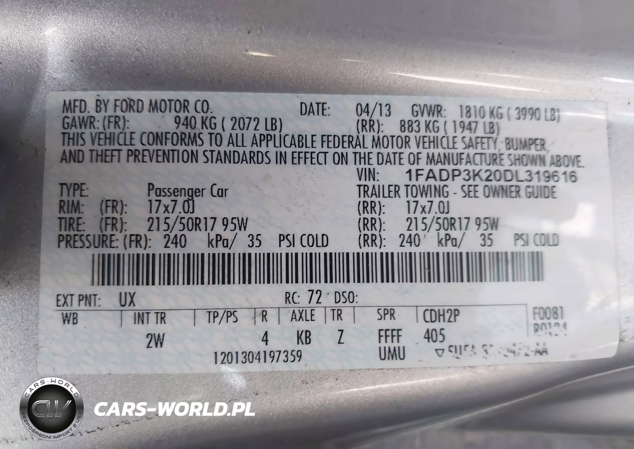 2013 Ford Focus Se VIN:1FADP3K20DL319616 - 9