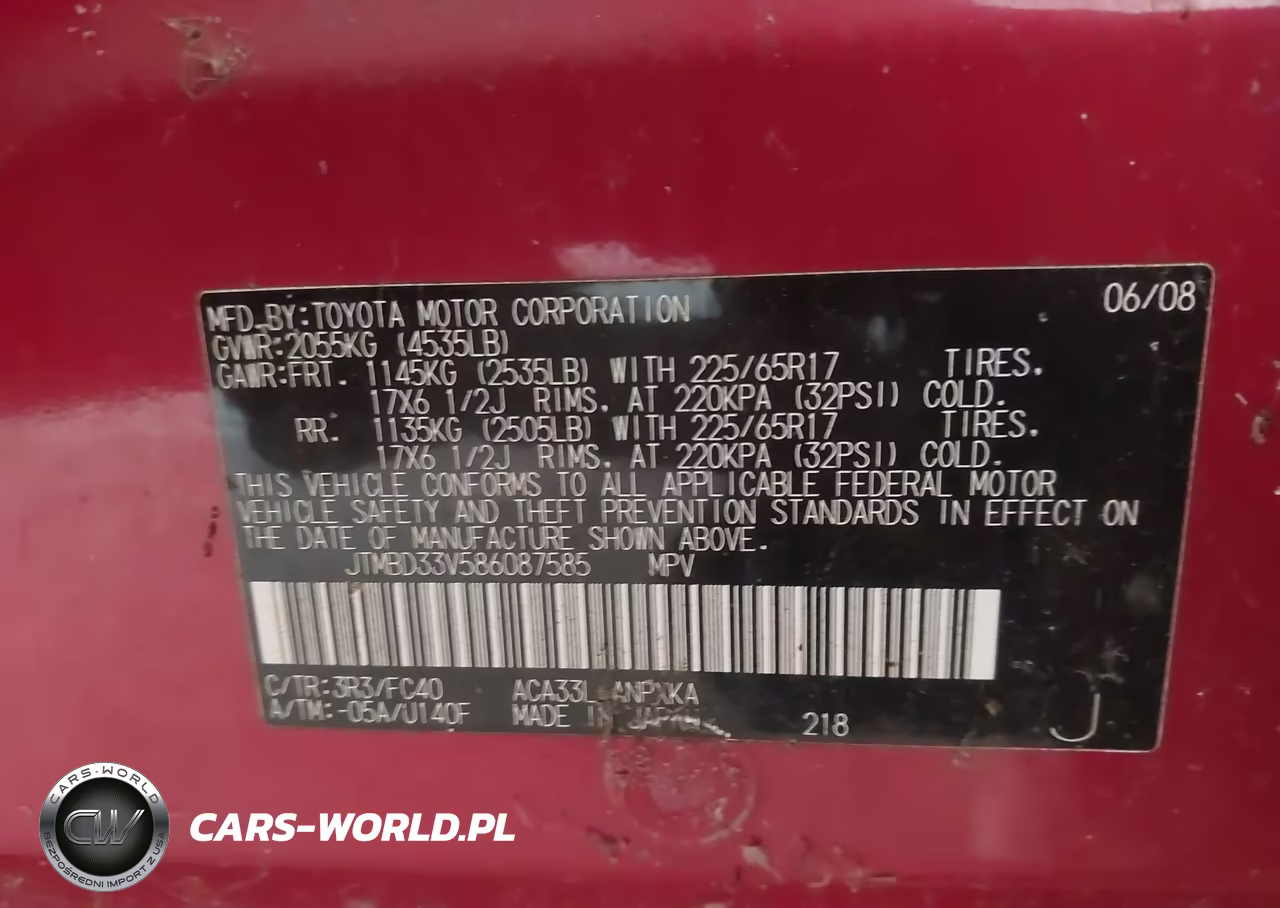 2008 Toyota Rav4 VIN:JTMBD33V586087585 - 9