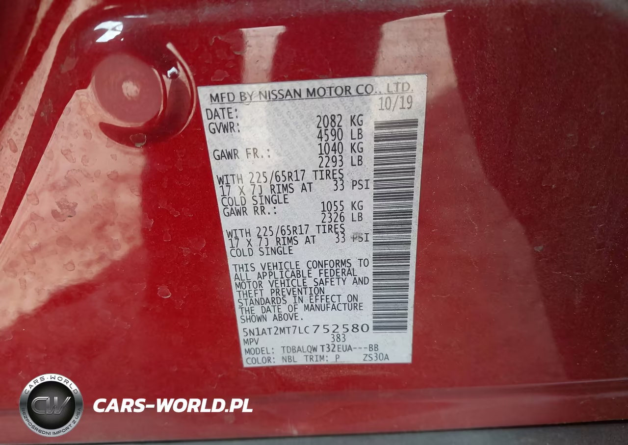 2020 Nissan Rogue Sv Fwd VIN:5N1AT2MT7LC752580 - 9