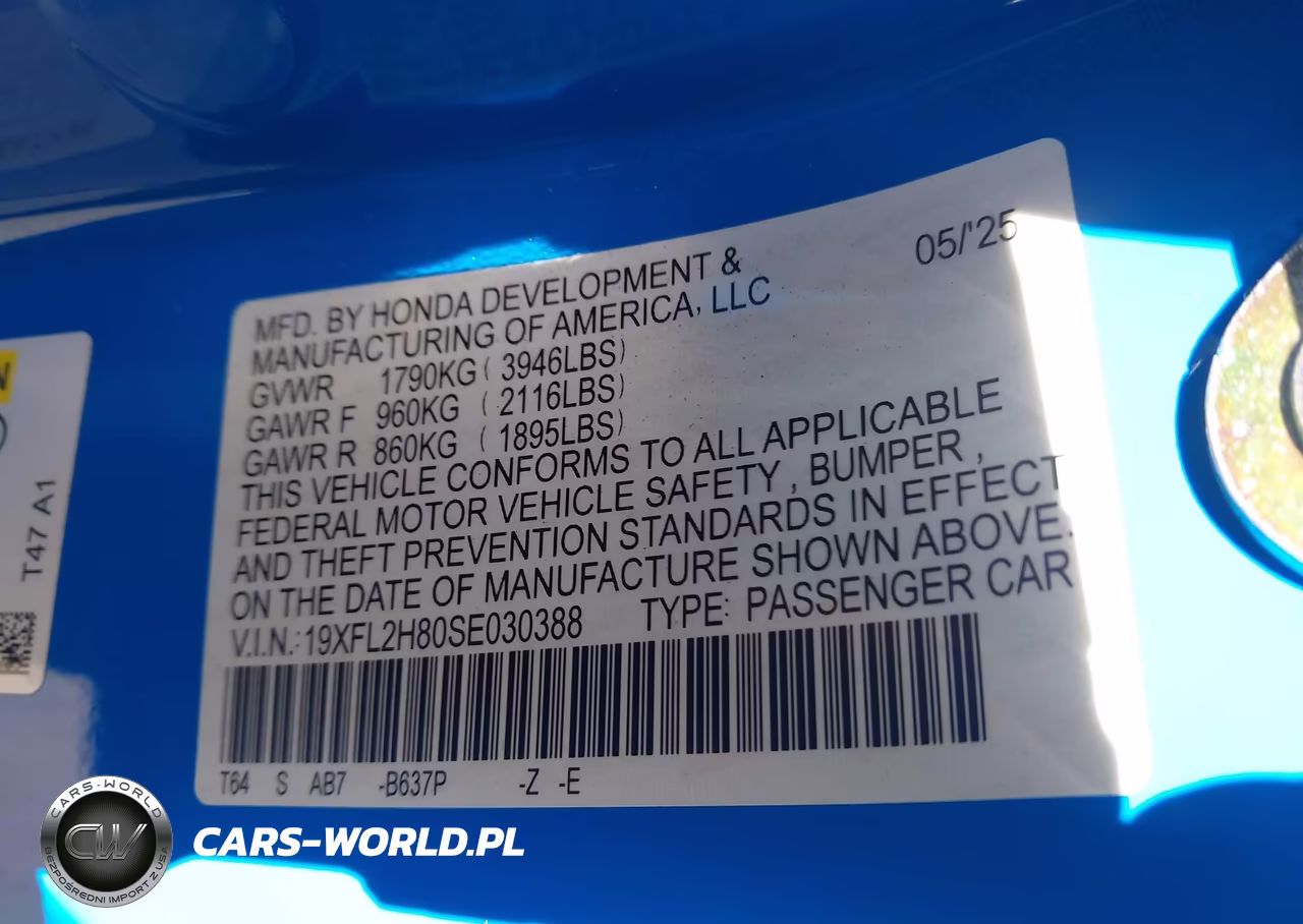 2025 Honda Civic Sedan Sport VIN:19XFL2H80SE030388 - 9