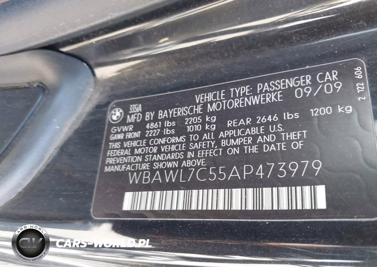 2010 BMW 335I VIN:WBAWL7C55AP473979 - 9