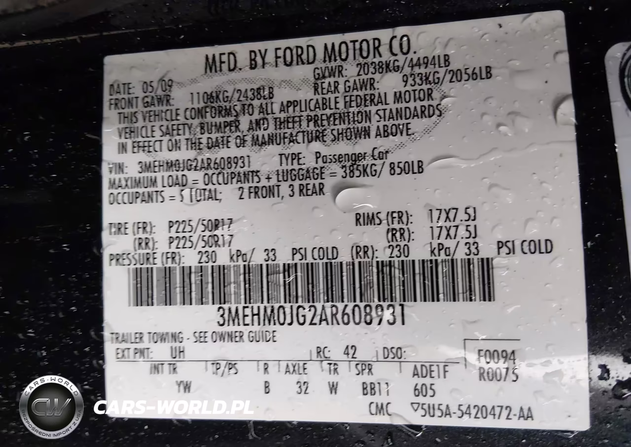 2010 Mercury Milan Premier VIN:3MEHM0JG2AR608931 - 9