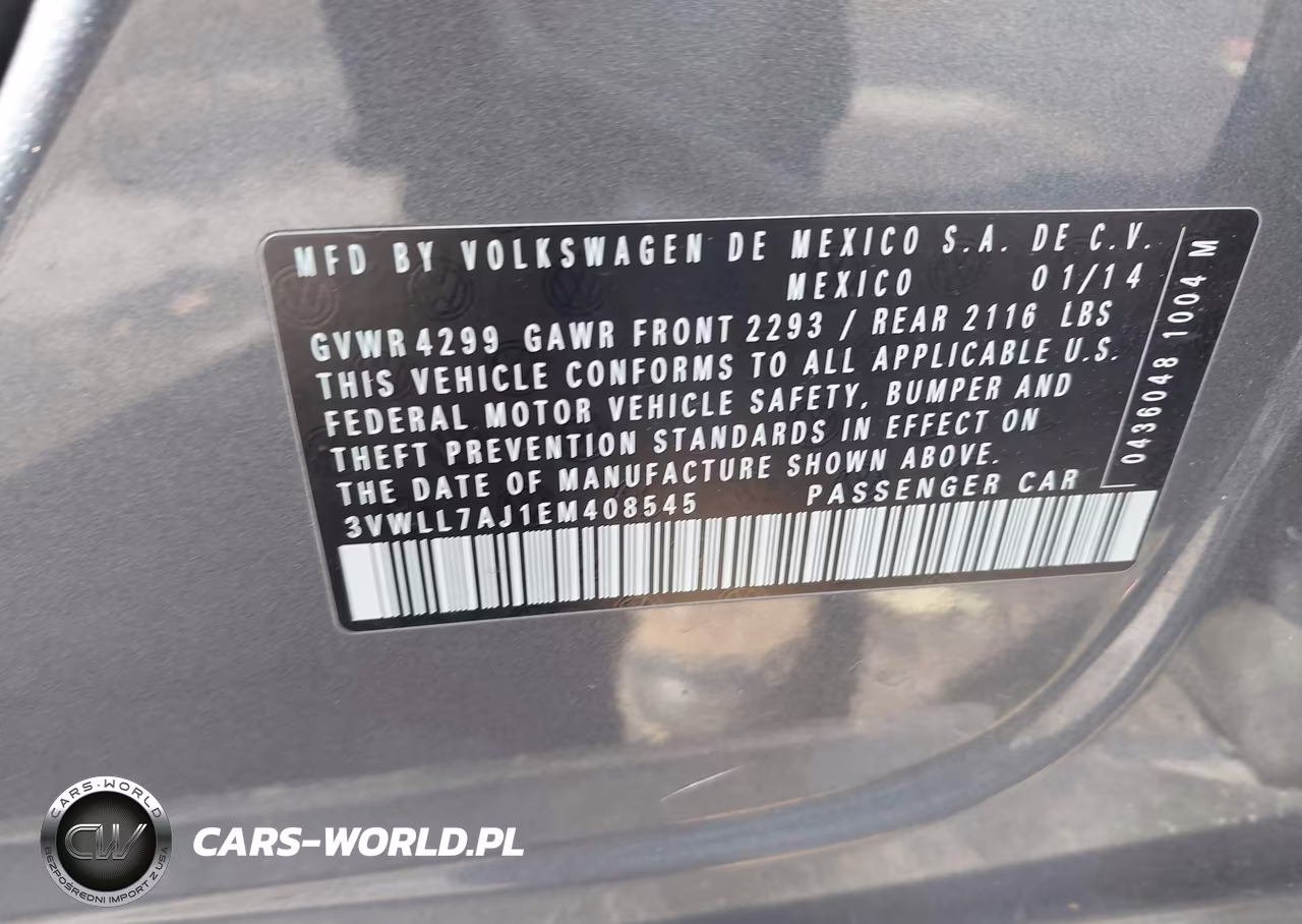 2014 Volkswagen Jetta 2.0L Tdi VIN:3VWLL7AJ1EM408545 - 9