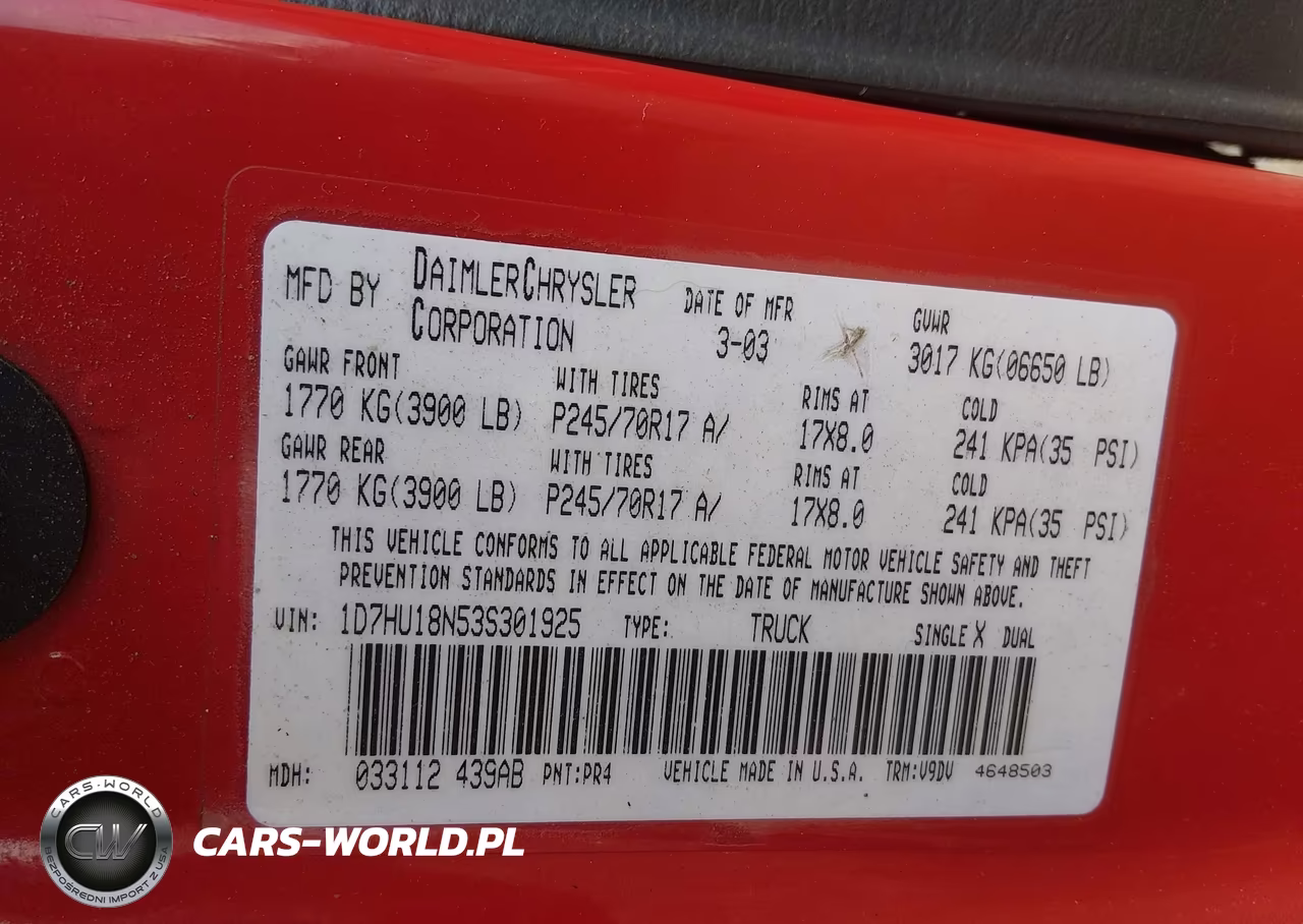 2003 Dodge Ram 1500 Slt-Laramie-St VIN:1D7HU18N53S301925 - 9