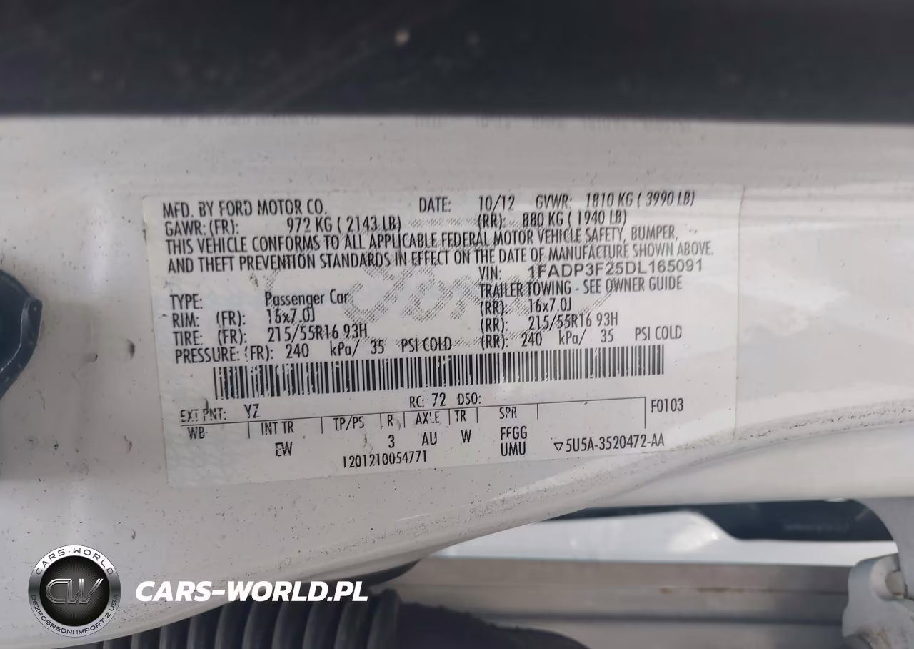 2013 Ford Focus Se VIN:1FADP3F25DL165091 - 9