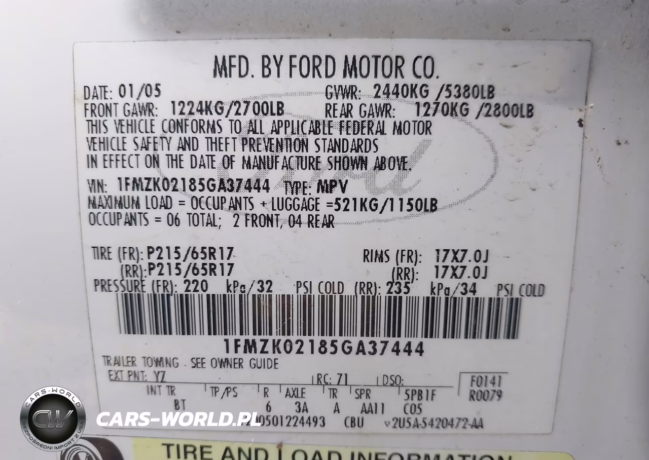 2005 Ford Freestyle Sel VIN:1FMZK02185GA37444 - 9
