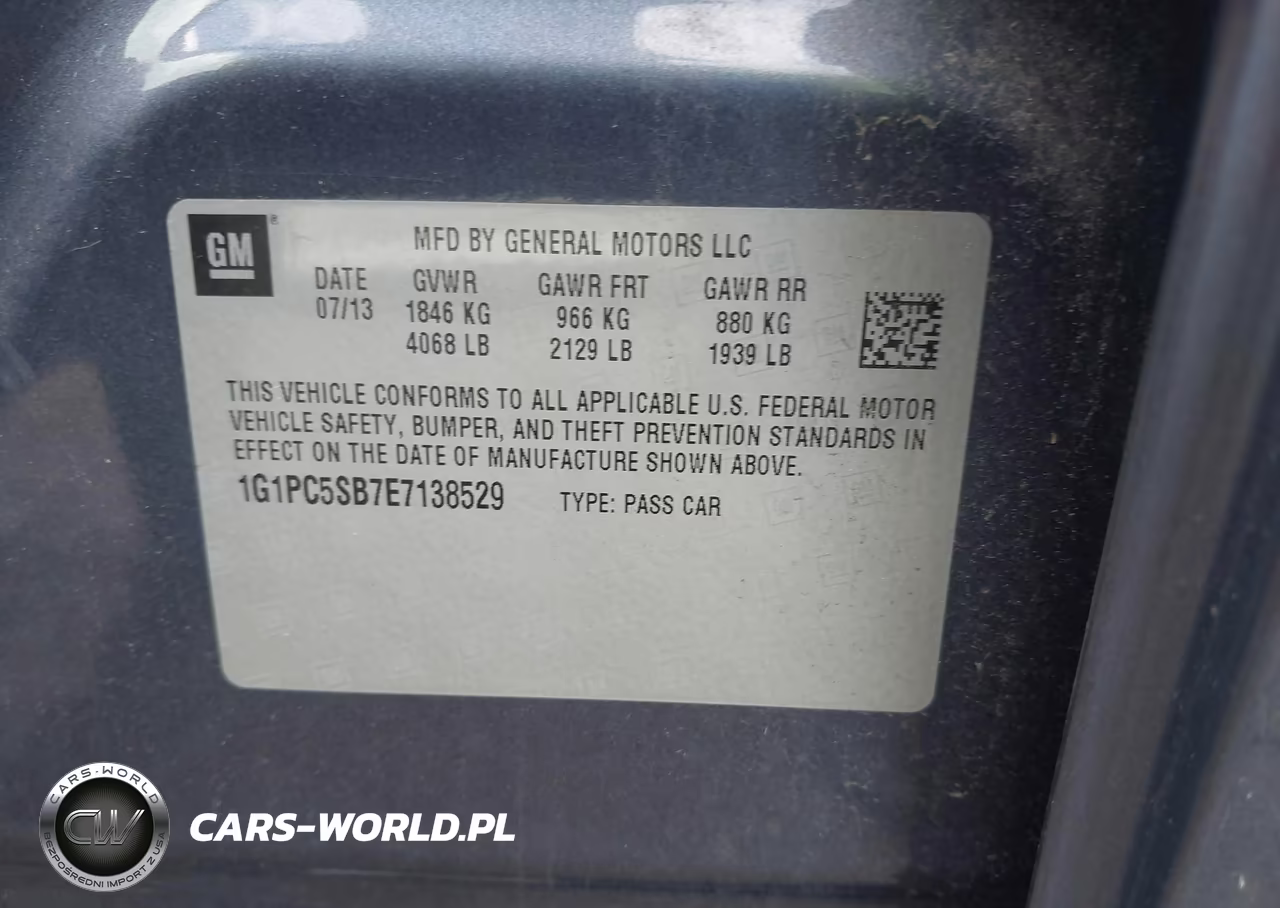 2014 Chevrolet Cruze 1Lt Auto VIN:1G1PC5SB7E7138529 - 9