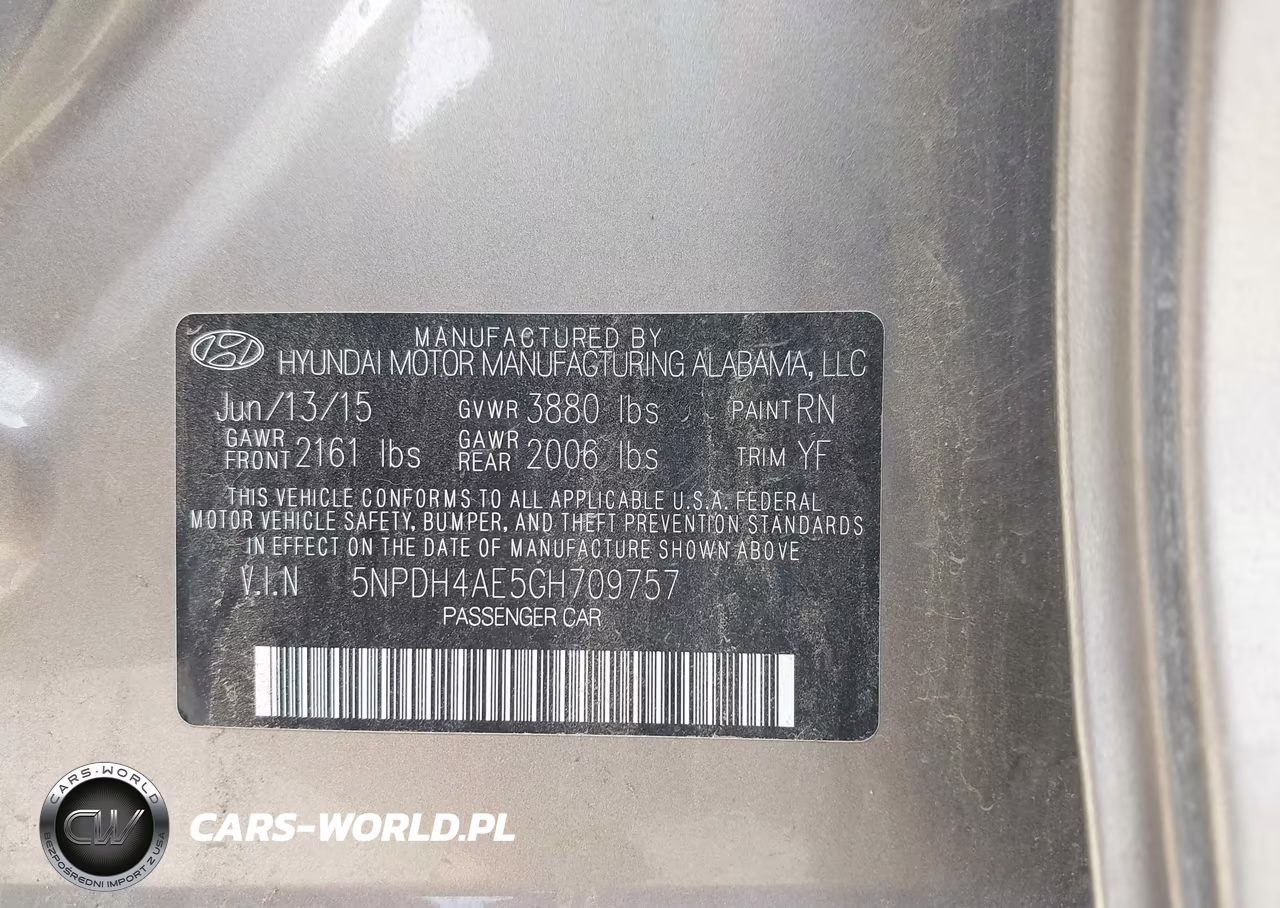2016 Hyundai Elantra Se VIN:5NPDH4AE5GH709757 - 9