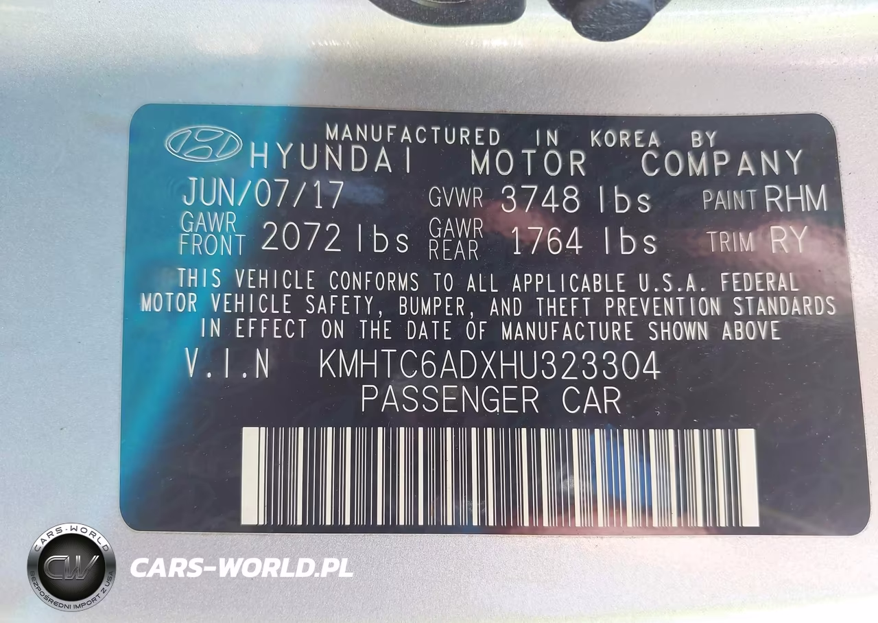 2017 Hyundai Veloster Value Edition VIN:KMHTC6ADXHU323304 - 9