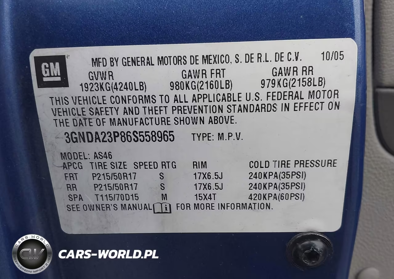 2006 Chevrolet Hhr Lt VIN:3GNDA23P86S558965 - 9