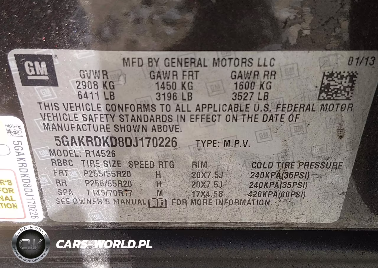2013 Buick Enclave Premium VIN:5GAKRDKD8DJ170226 - 9