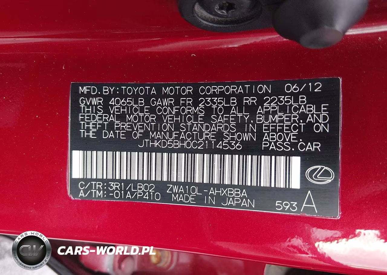 2012 Lexus Ct 200H Premium VIN:JTHKD5BH0C2114536 - 9