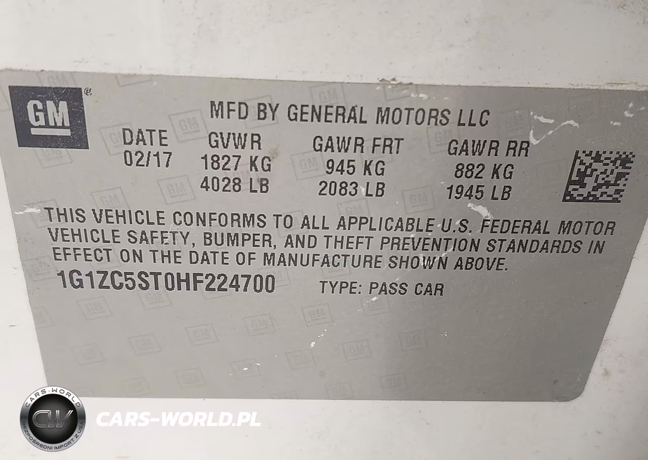 2017 Chevrolet Malibu 1Fl VIN:1G1ZC5ST0HF224700 - 9