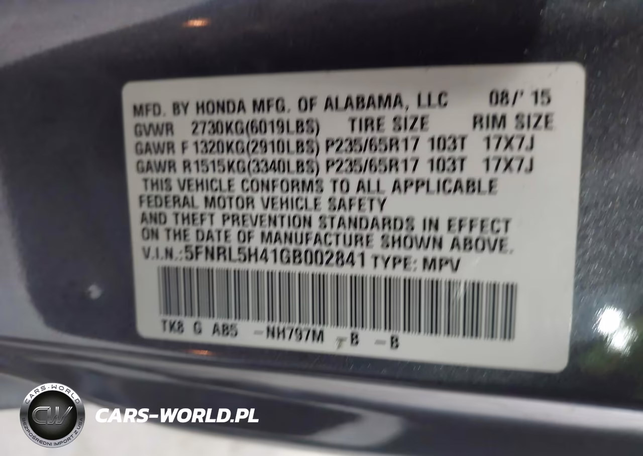 2016 Honda Odyssey Ex VIN:5FNRL5H41GB002841 - 9
