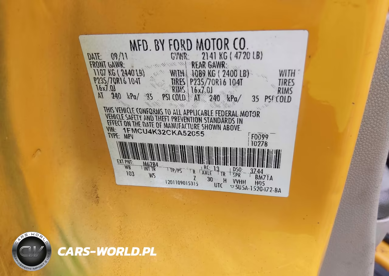 2012 Ford Escape Hybrid VIN:1FMCU4K32CKA52055 - 9