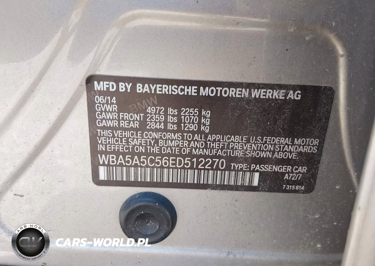 2014 BMW 528I VIN:WBA5A5C56ED512270 - 9