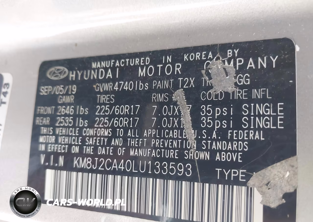 2020 Hyundai Tucson Se VIN:KM8J2CA40LU133593 - 9