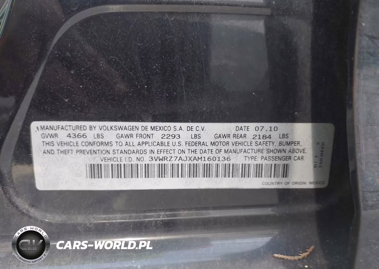 2010 Volkswagen Jetta Limited Edition VIN:3VWRZ7AJXAM160136 - 9