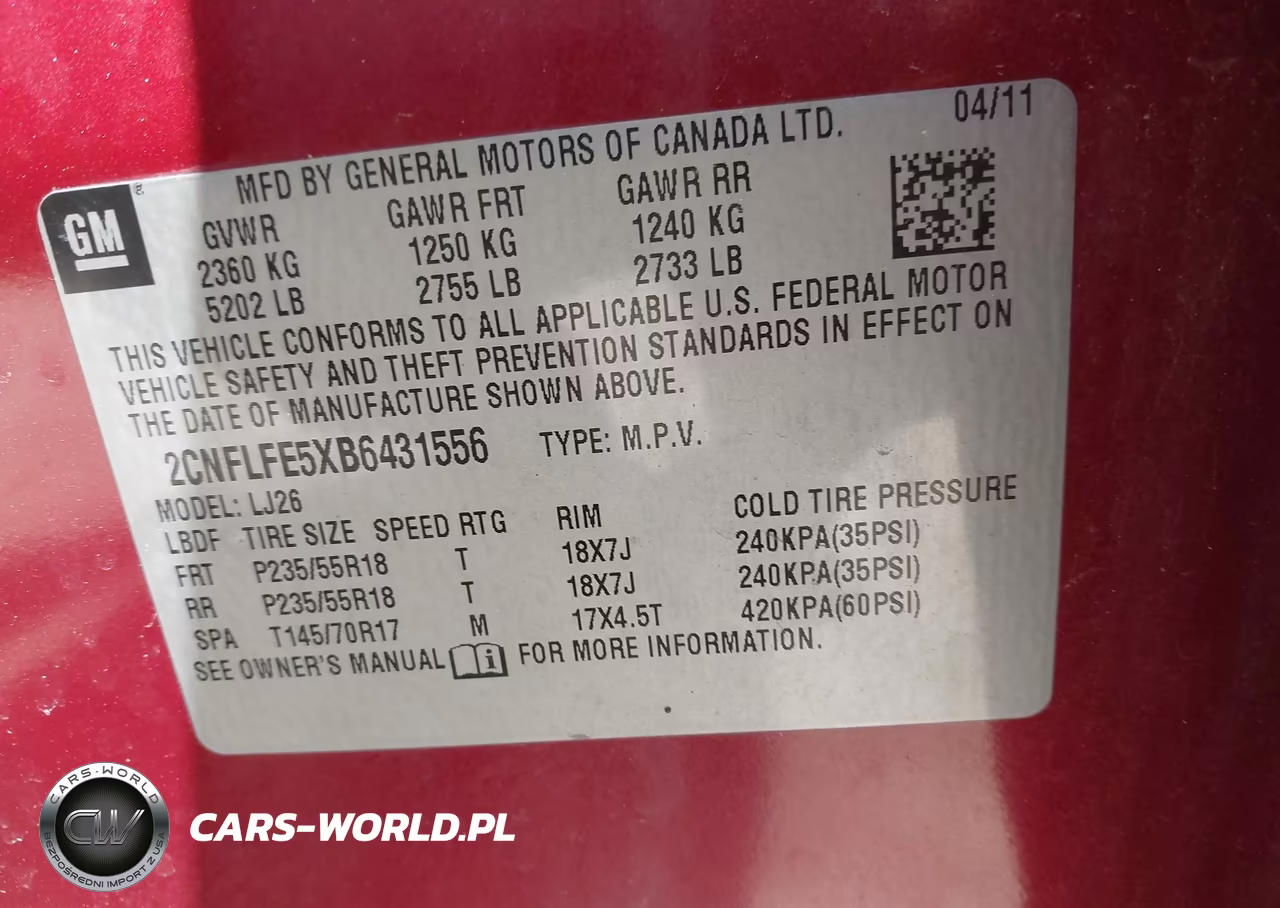 2011 Chevrolet Equinox Ltz VIN:2CNFLFE5XB6431556 - 9