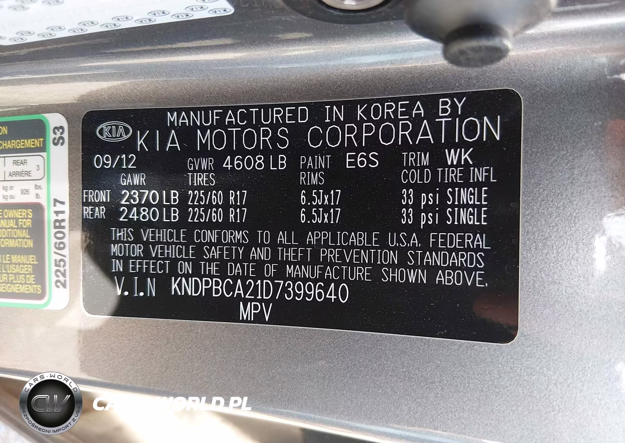 2013 Kia Sportage Lx VIN:KNDPBCA21D7399640 - 9