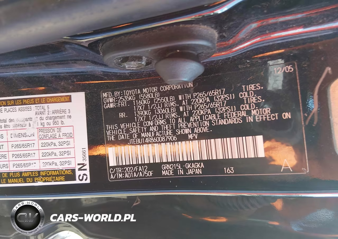 2006 Toyota 4Runner Sr5 V6 VIN:JTEBU14R860087906 - 9
