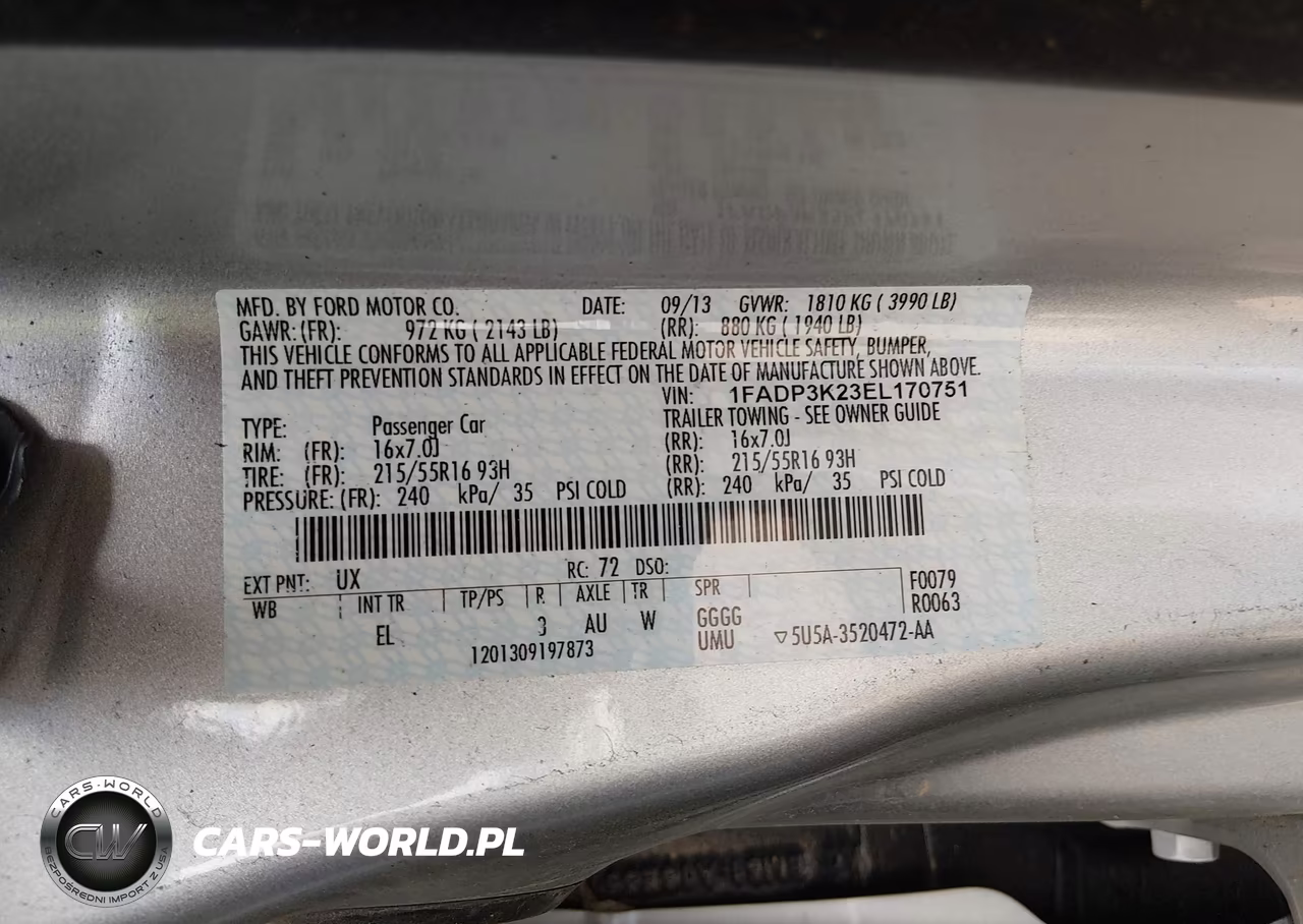 2014 Ford Focus Se VIN:1FADP3K23EL170751 - 9