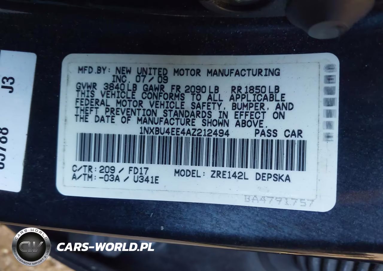 2010 Toyota Corolla S VIN:1NXBU4EE4AZ212494 - 9