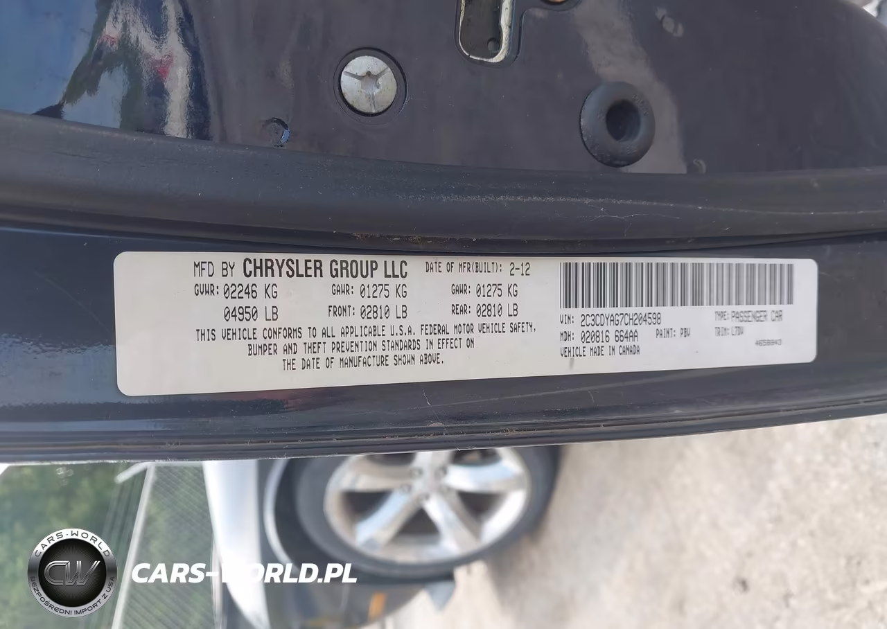 2012 Dodge Challenger Sxt VIN:2C3CDYAG7CH204598 - 9