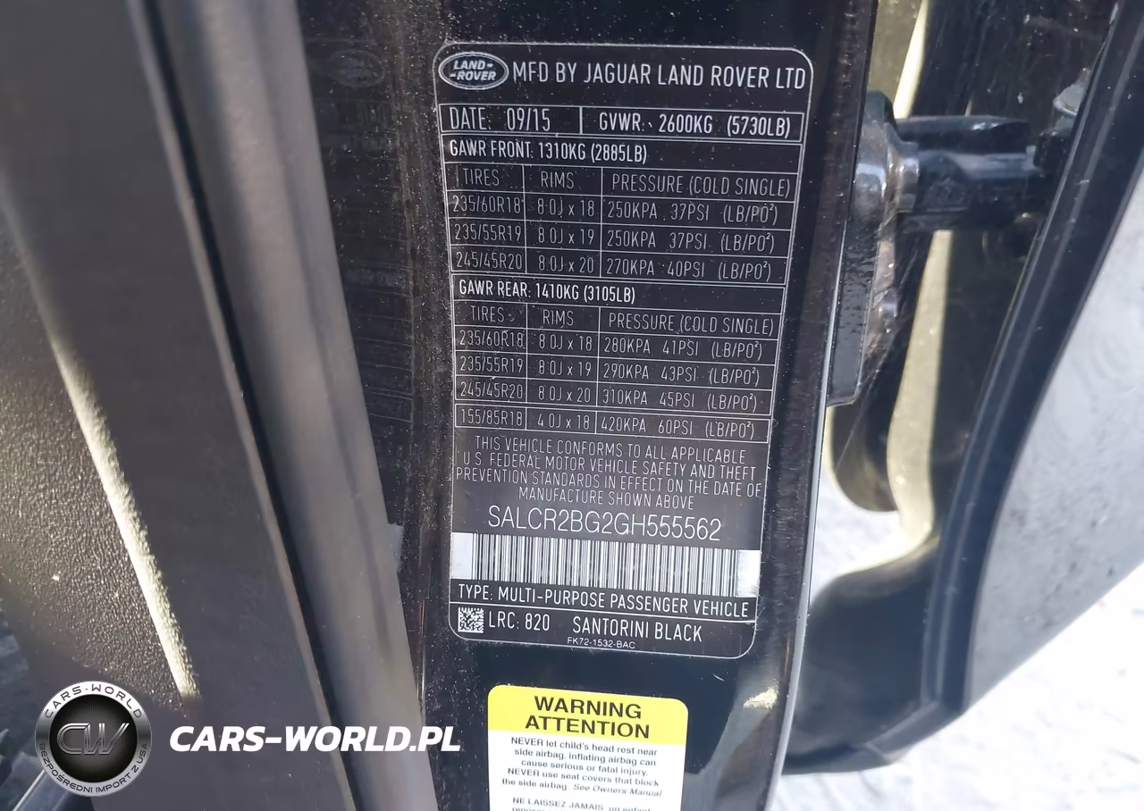 2016 Land Rover Discovery Sport Hse VIN:SALCR2BG2GH555562 - 9