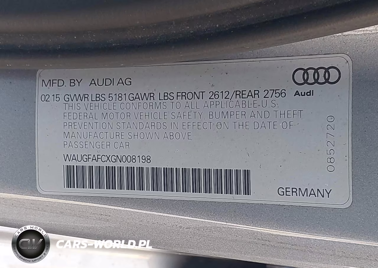2016 Audi A6 2.0T Premium Plus VIN:WAUGFAFCXGN008198 - 9
