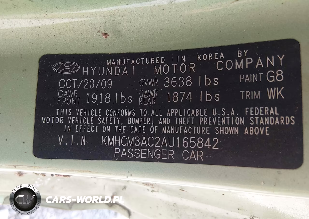 2010 Hyundai Accent Gs VIN:KMHCM3AC2AU165842 - 9