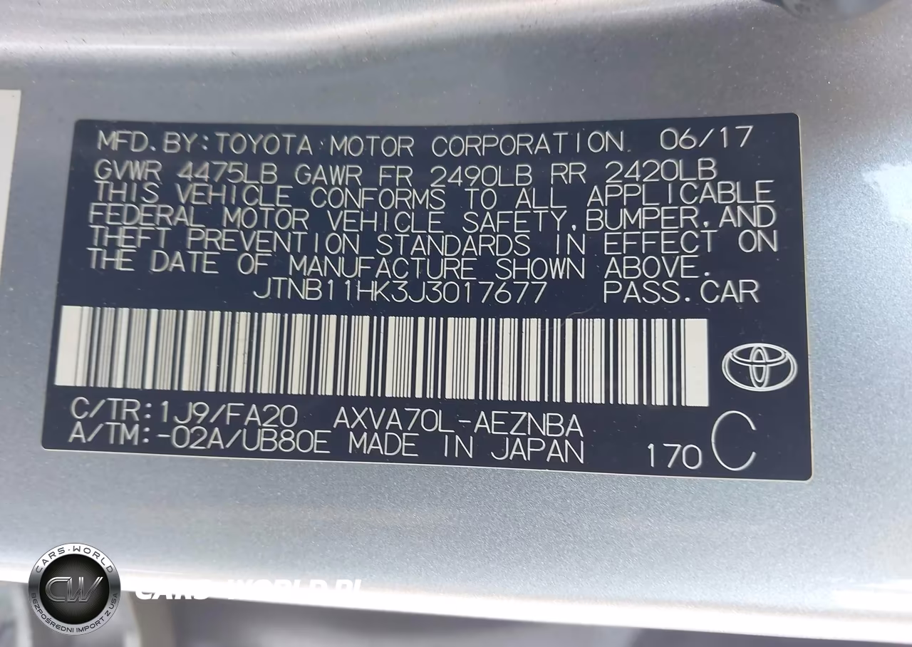 2018 Toyota Camry Le VIN:JTNB11HK3J3017677 - 9