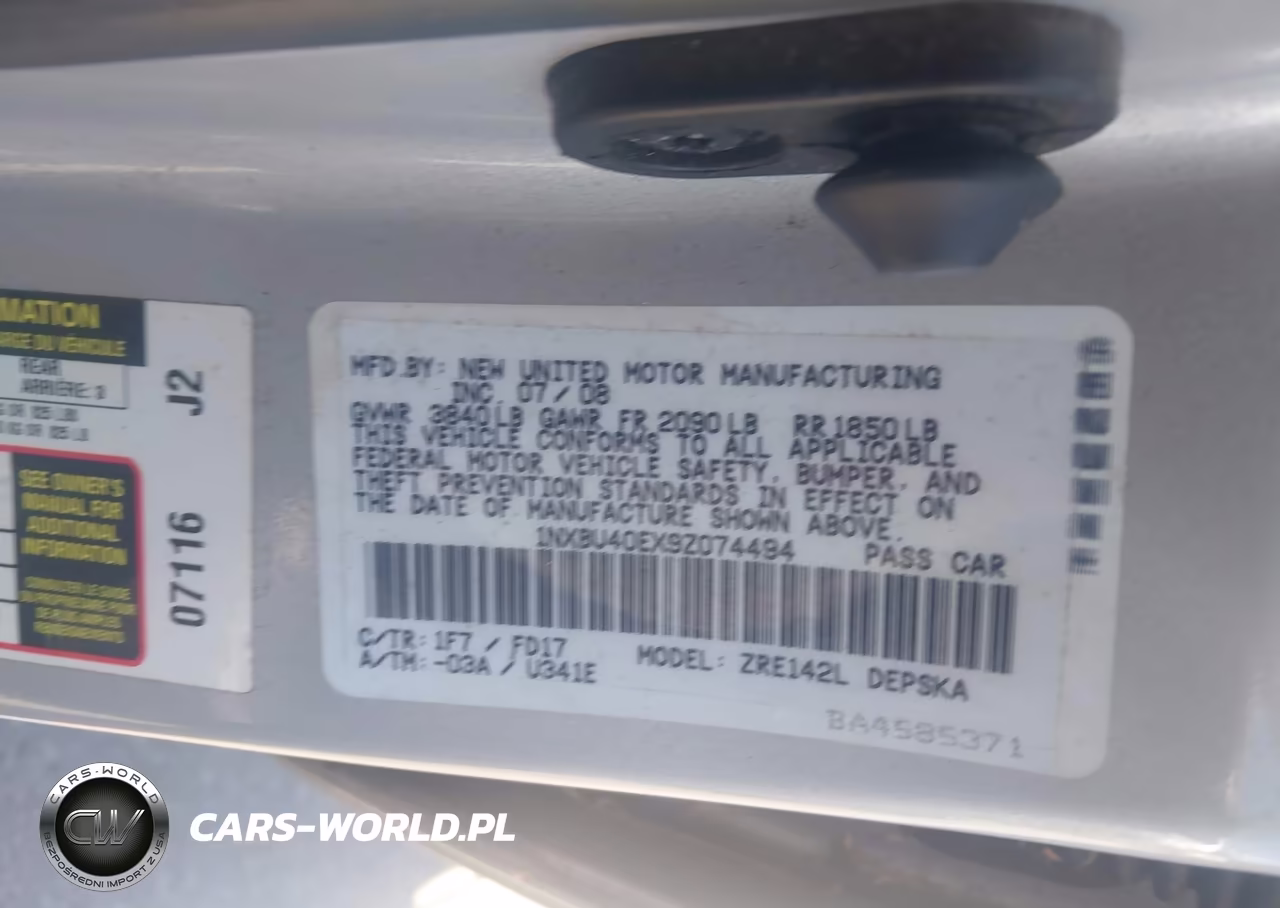 2009 Toyota Corolla S VIN:1NXBU40EX9Z074494 - 9