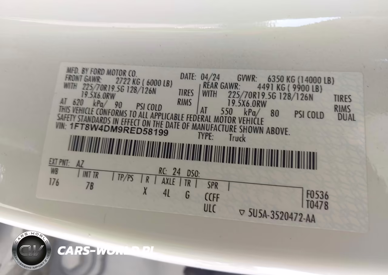 2024 Ford F-450 Platinum VIN:1FT8W4DM9RED58199 - 9