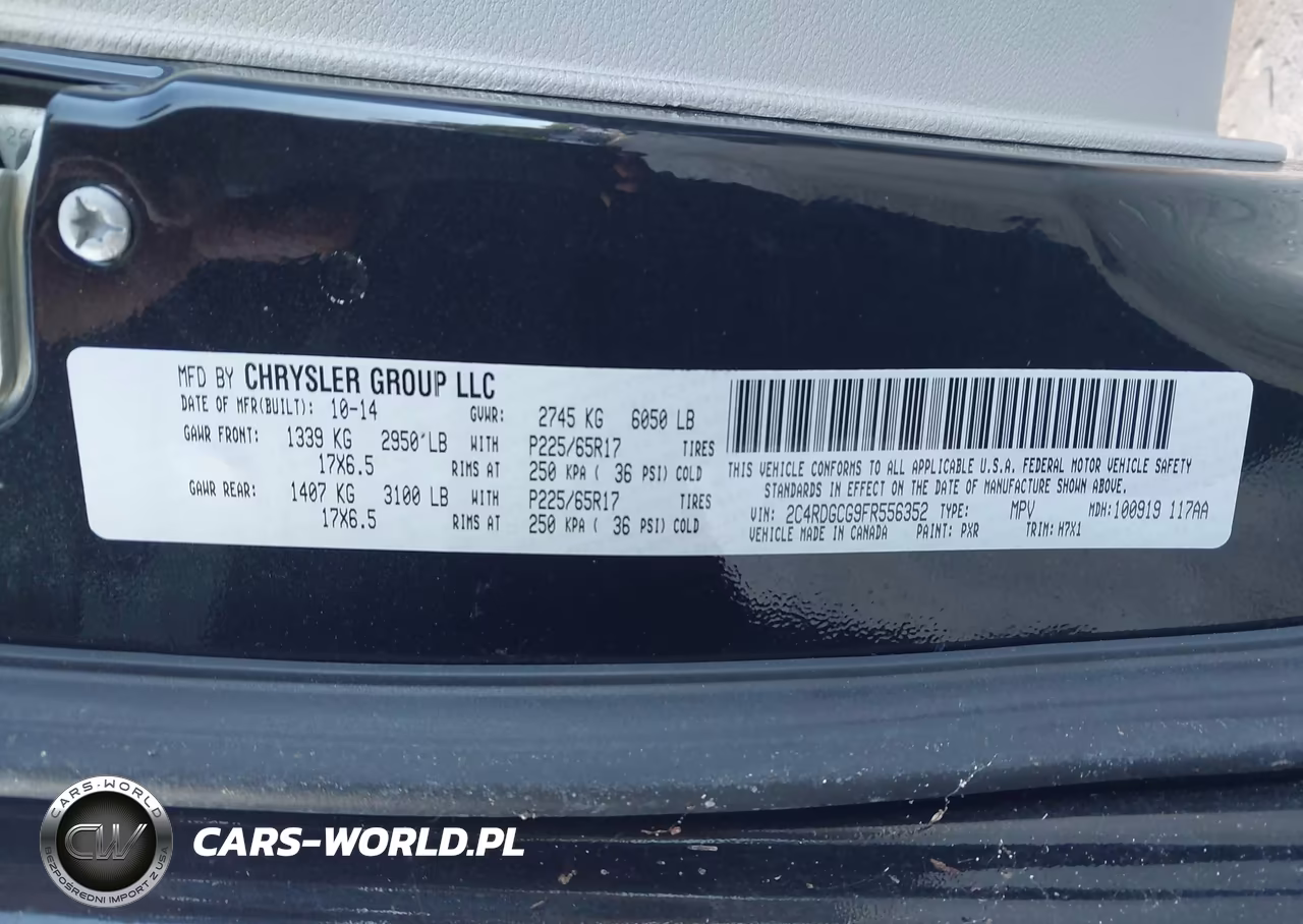 2015 Dodge Grand Caravan Sxt VIN:2C4RDGCG9FR556352 - 9